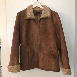 Braetan Women’s Faux Suede Shearling Full Zipper Jacket